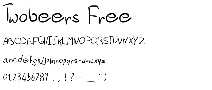 TwoBeers free font